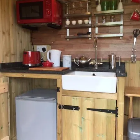 The Shepherd'S Hut With Cosy Logburner Wrexham Exterior photo